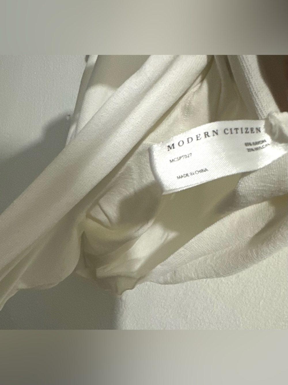MODERN CITIZEN Jude Cropped Wrap Top Ivory Tie-Front Tee Sz L - Picture 14 of 16